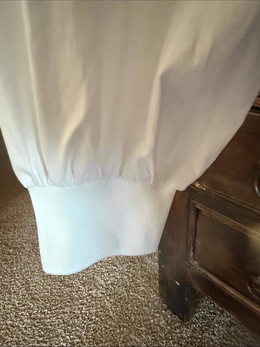 Zara White Puffed Hem Crop Top